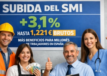 El salario mínimo sube un 3,1% hasta 1.221 euros: impacto real en trabajadores y empresas en España