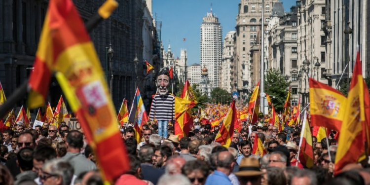 Manifestaciones en Madrid crisis de vivienda y tensión política en España