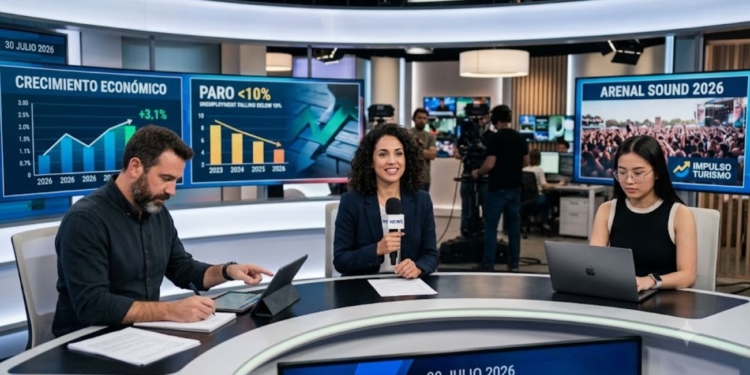 Las 3 noticias que marcan el 30 de julio de 2026: la economía crece, el paro cae del 10% y el Arenal Sound impulsa el turismo